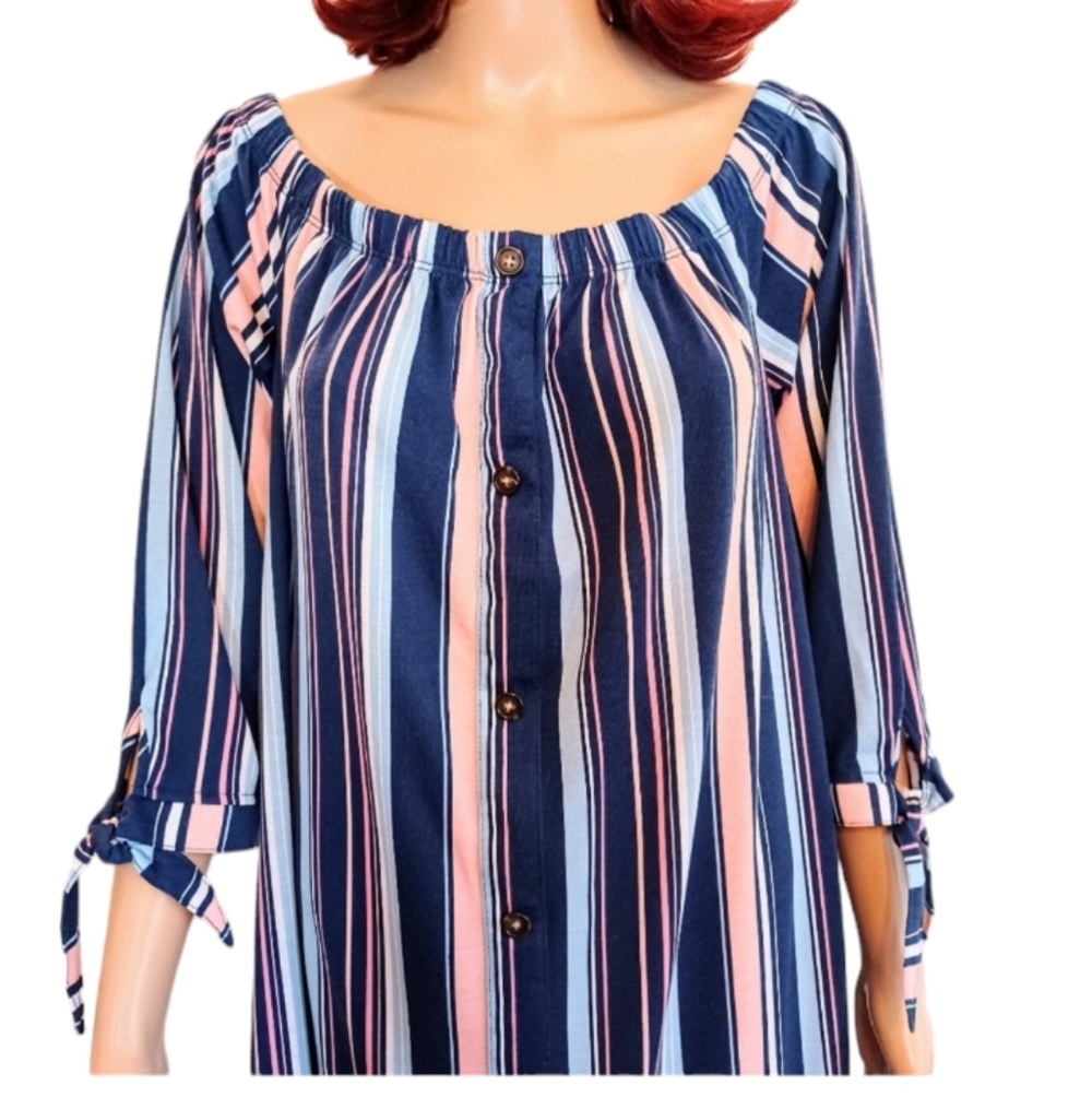 Kristin Nicole Off The Shoulder Shift Dress